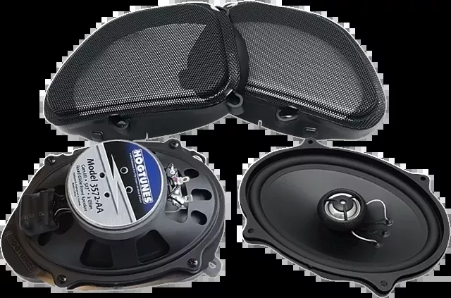 Hogtunes Black 5x7 Front Fairing Speakers 2006-2013 Harley Touring Road Glide