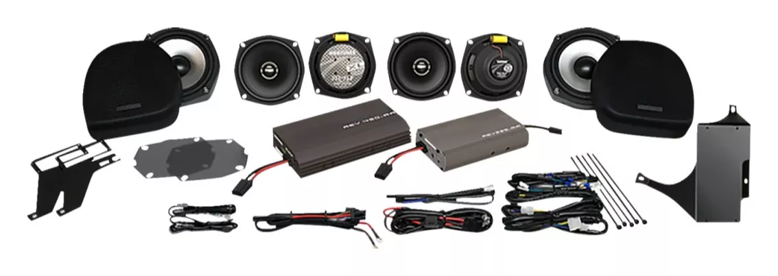 Hogtunes G2 Ultra 6 Pack Dual Amp / 6 Speaker Kit For Harley Touring 2000-2013