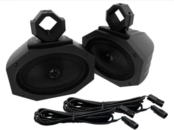 Hogtunes Metrix Audio Element 1 Tube Mount Speakers w/ Wiring Harness 5x7 100W