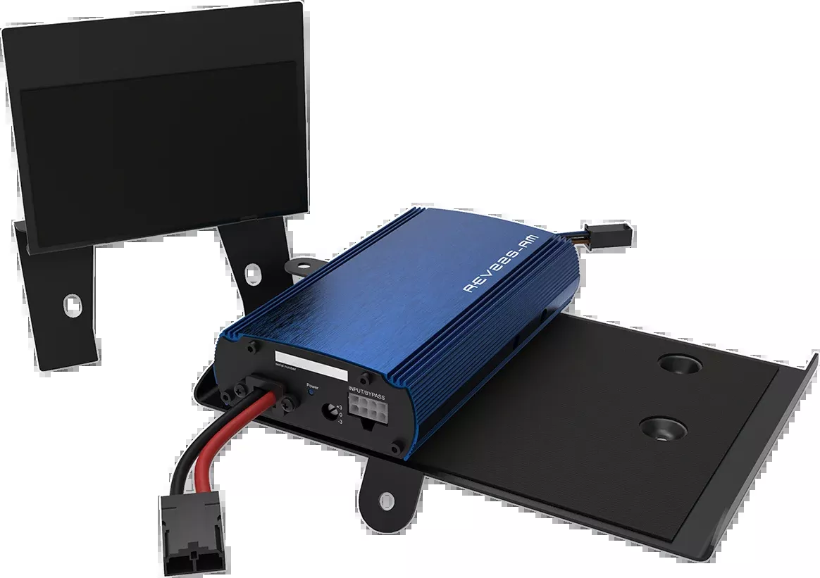 Hogtunes Rev Series 225 Watt Amp & Mounting Plates 2014-2022 Harley Touring FLHX