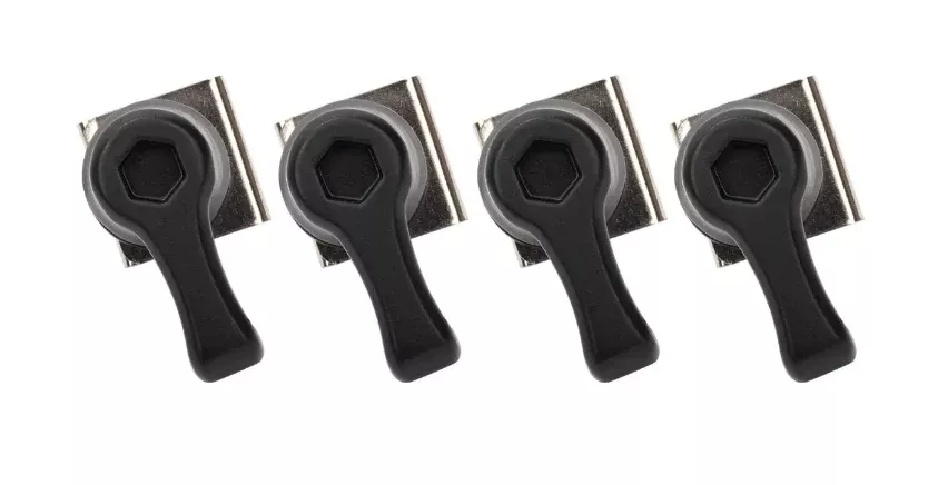HOGWORKZ Quick Turn Saddlebag Fasteners Levers Black for Harley Touring Models