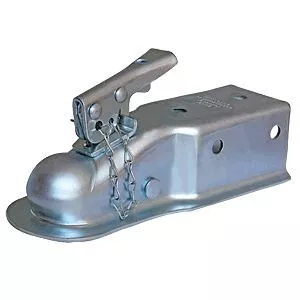 Husky 87076 2″ Ball 3″ Width 6,000 lbs. Straight Coupler with Chain,Grey