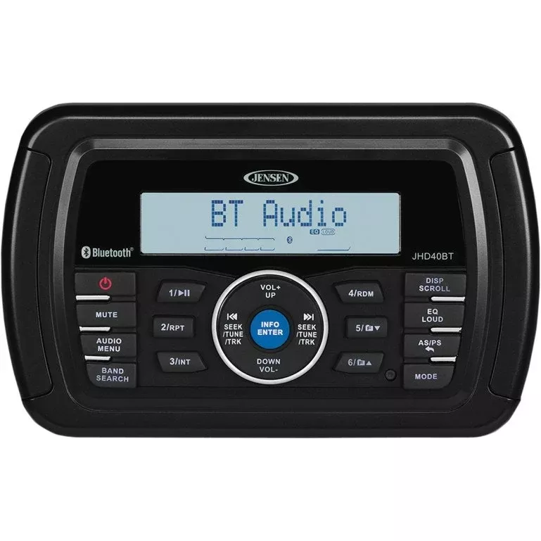 Jensen JHD40BT Bluetooth Waterproof Stereo Radio Universal Motorcycle Marine