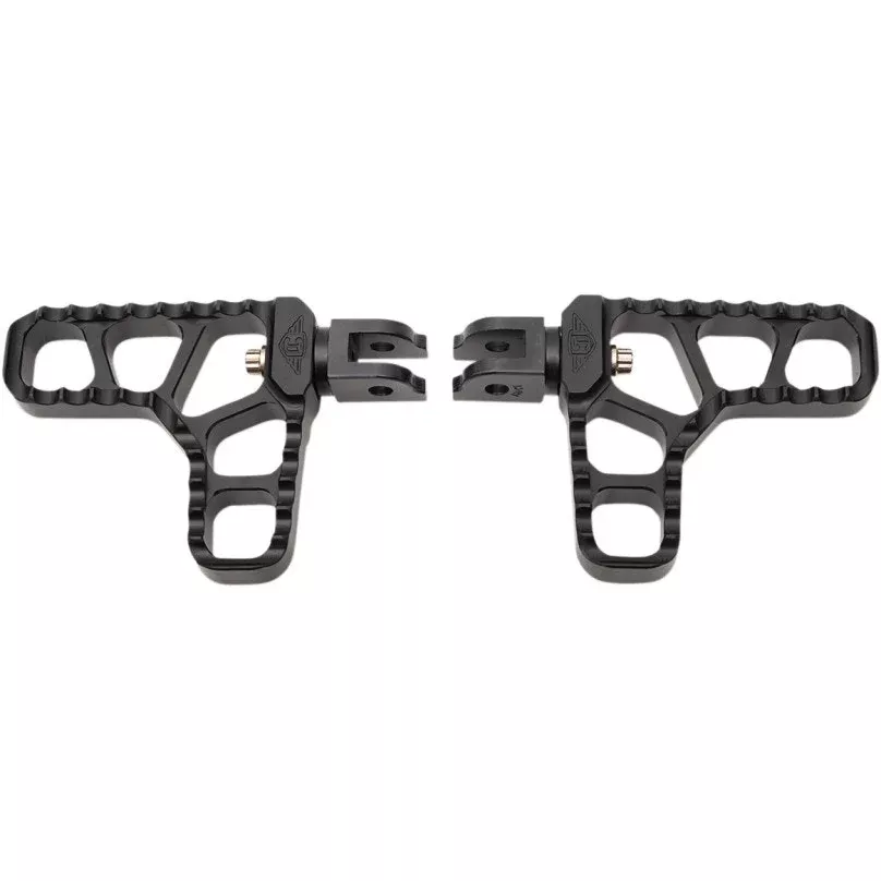 Joker Machine 08-62-6B Black Serrated Billet Drivers Foot Pegs 18-19 Harley FL