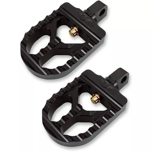 Joker Machine Billet Aluminum Black Adjustable Serrated Footpegs (08-57-1)