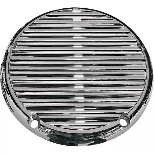 Joker Machine Finned Derby Cover for 1999-2018 Harley Big Twin - Chrome