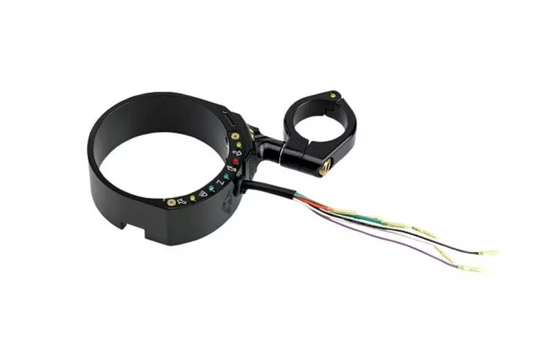 Joker Machine Speedo Relocation Bracket w/ Easy Mount Clamp for '14-19 Harley Davidson XL Models w/ 39MM Fork Tubes -Black Anodized Finish