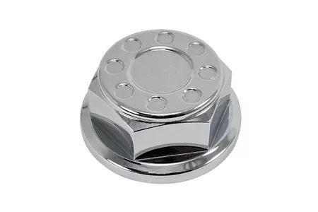 Joker Machine Steering Stem Nut for Certain H-D models -Chrome Plated Click for fitment
