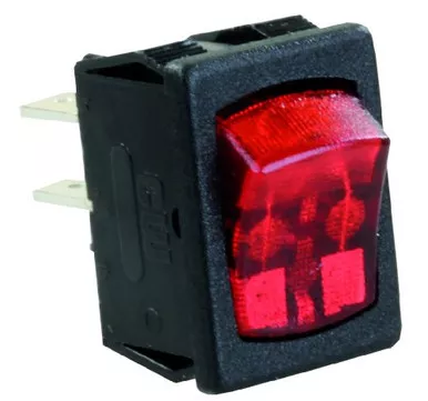 JR Products 12765 Mini-Illuminated On/Off Switch - Red/Black