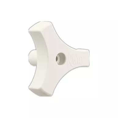JR Products 20185 Tri-Lug Window Knob 13/16" White