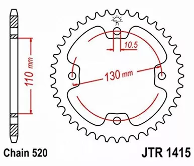 Jt Jt Sprkt Rear 37T - JTR1415.37