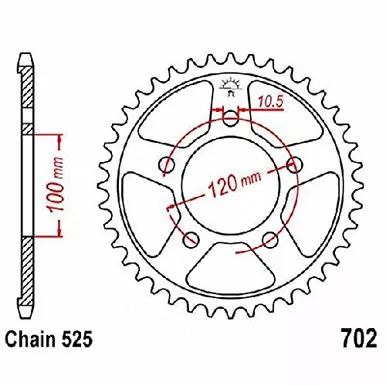 Jt Jt Sprkt Rear 43T - JTR702.43