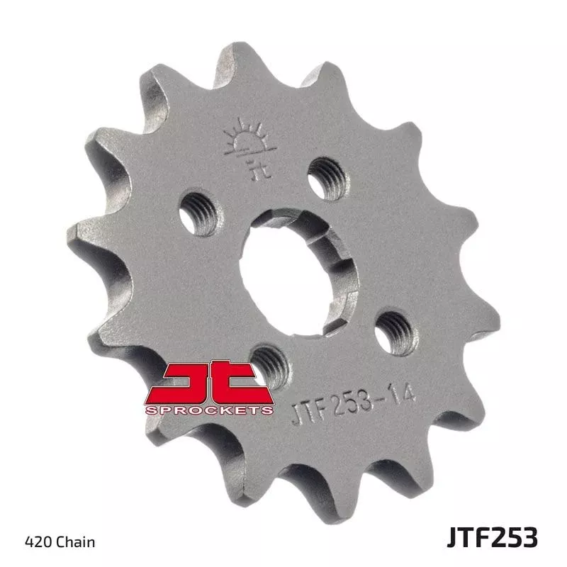JT Sprockets Front Steel Countershaft Sprocket 14 Tooth 14T 420 Chain JTF253.14