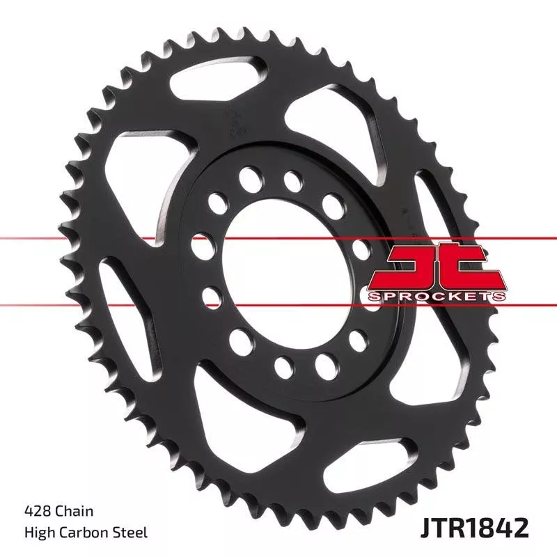 JT Sprockets Rear Steel Sprocket 51 Tooth 51T 428 Chain JTR1842.51