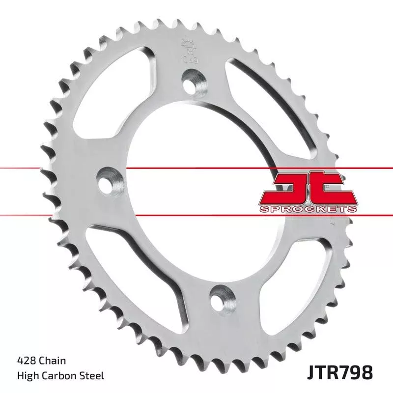 JT Sprockets Rear Steel Sprocket 52 Tooth 52T 428 Chain JTR798.52