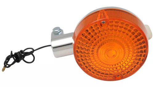 K&S DOT Compliant Chrome Turn Signal w/Amber Lens (25-1106)