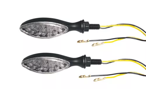 K&S Ultra MINI Oval LED Black Marker Lights w/Clear Lens (25-8910)
