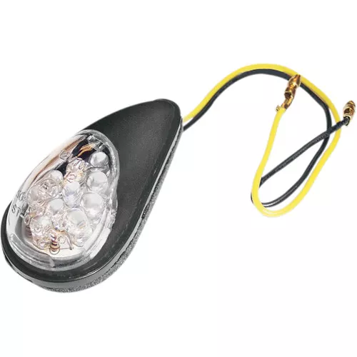 K&S Ultra MINI Teardrop LED Black Marker Lights w/Clear Lens (25-8950)