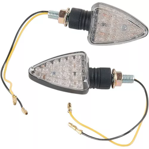 K&S Universal Mini Stalk Marker Lights LED Black w/Clear Lens (25-8371)