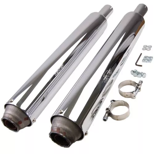 Kerker Super Elite Chrome Slip-On Exhaust Mufflers (128-78020)
