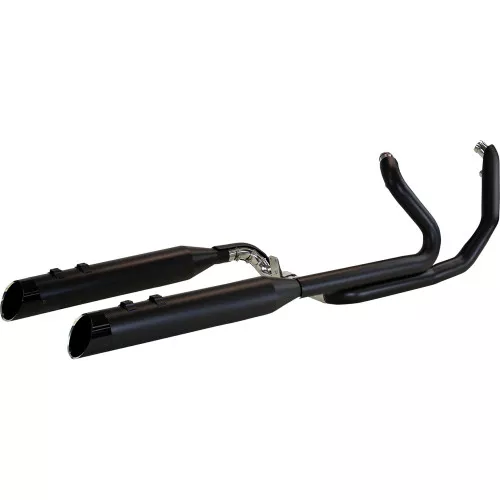 Khrome Werks 2-2 Two-Step Crossover Exhaust System for 2017-2023 Harley Touring - Black