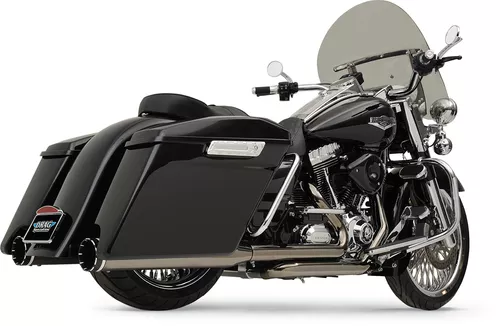 Khrome Werks 2-Into-2 Exhaust System with Two-Step Crossover Headers for 2009-2016 Harley Touring - Black