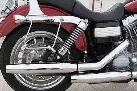 Khrome Werks 3" HP-Plus Slip-On Mufflers for '04-13 Harley Davidson XL Models (with crossover connection)-Tapered