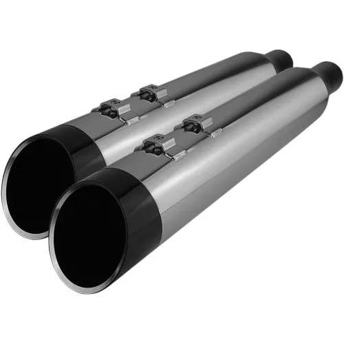 Khrome Werks 4.50" HP-Plus Slip-On Mufflersfor 2017-2024 Harley Touring - Chrome / Black Edge Tip