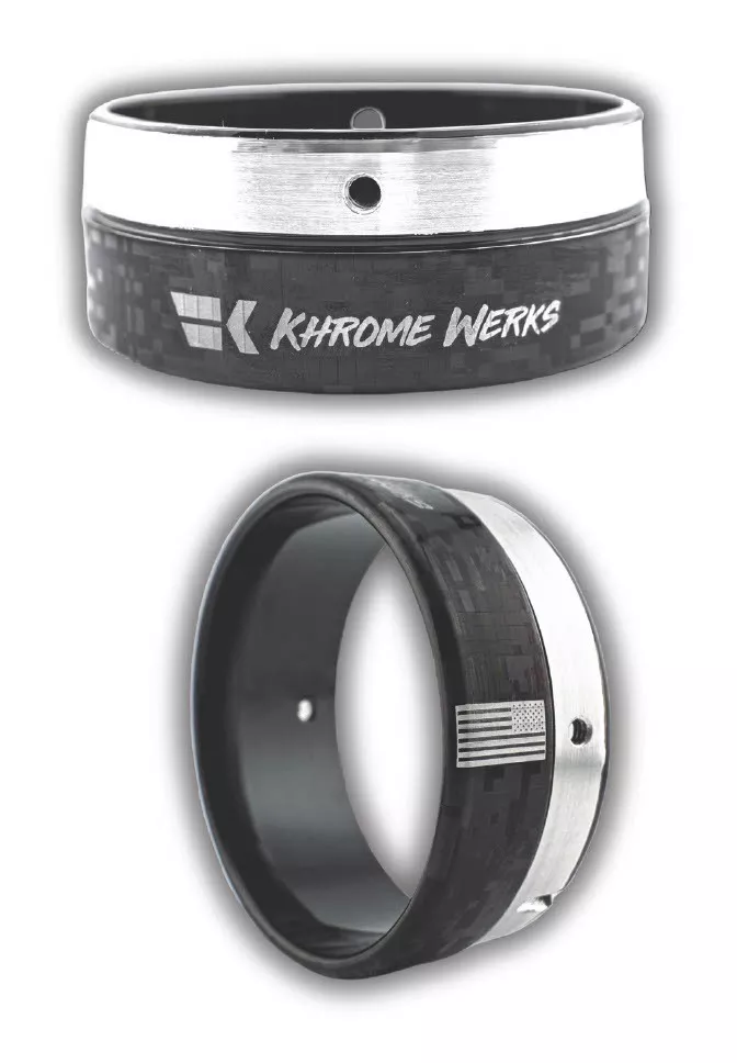 Khrome Werks Billet Tip With Digital Etch For Khrome Werks 4-1/2" Mufflers