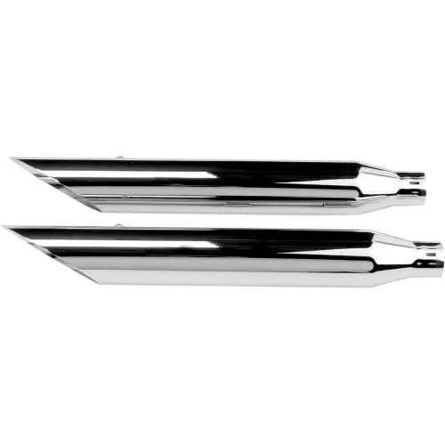 Khrome Werks Chrome 3" HP-Plus Slip-On Mufflers for 2007-2017 Harley Softail - Slash Cut