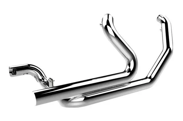 Khrome Werks Exhaust 2-into-2 Crossover Aggressor Headers w/ Heat Shields for '09-16 Harley Davidson Touring - Chrome