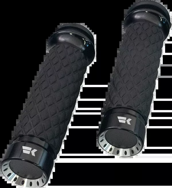 Khrome Werks Turbine Grips – Custom Contour – Diamond – Black