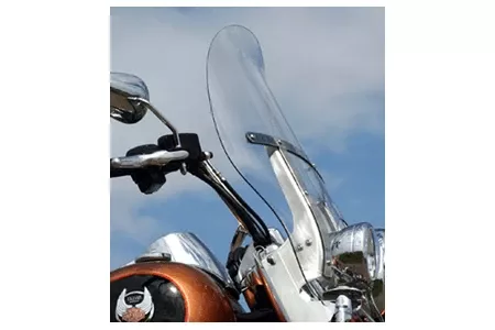 Klock Werks Flare Billboard Windshield (17" Tall x 26-3/8" Wide) for '00-Up FLSTC w/ OEM Windshield, '90-12 FLSTF, '86-99 FLSTC '05-Up FLSTN w/ OEM Detachable King-Sized Windshield-Clear