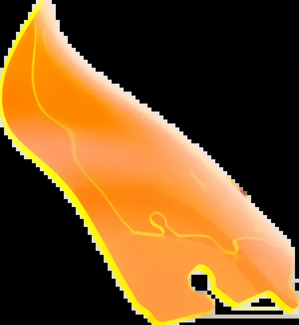 Klock Werks Ice Flare Windshield – 6.5″ – Orange Ice – ’14-’25 FLHT/FLHX