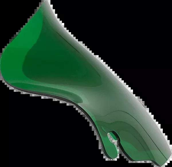 Klock Werks Kolor Flare Windshield – 6-1/2″ – Green – ’96-’13 FLHT/FLHX