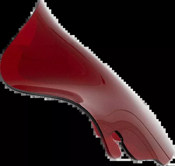 Klock Werks Kolor Flare Windshield – 6-1/2″ – Red – ’96-’13 FLHT/FLHX