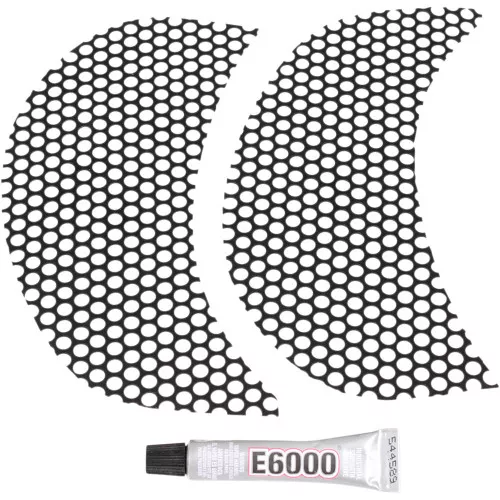 Klock Werks Round Cut Fairing Vent Screen for 2015-2023 Harley Road Glide - Black