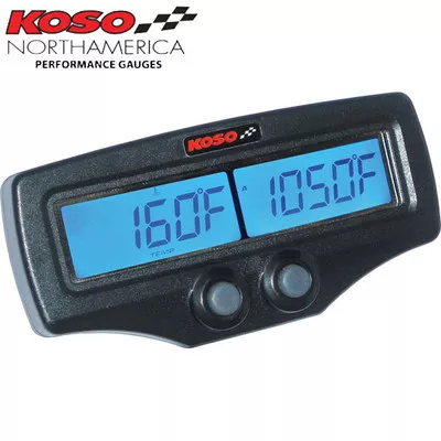 Koso EGT-02R Dual EGT Meter with RPM and Water Temperature