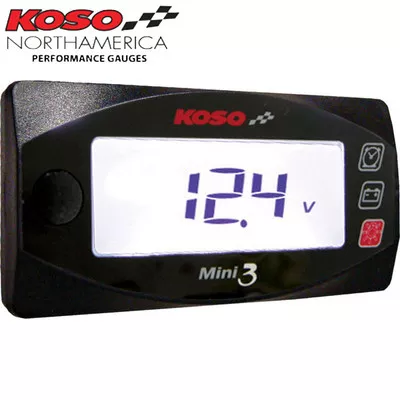 Koso Mini 3 Clock And Volt Meter
