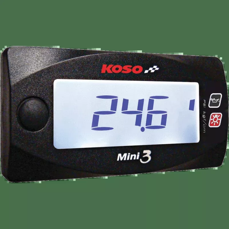 Koso North America Mini 3 Oil Pressure Meter