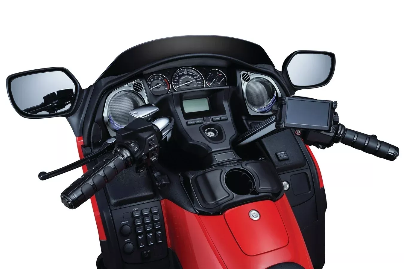 Kuryakyn 1668 Black Glove Box Cubby Snap On Cup Holder Honda Gold Wing 12-17