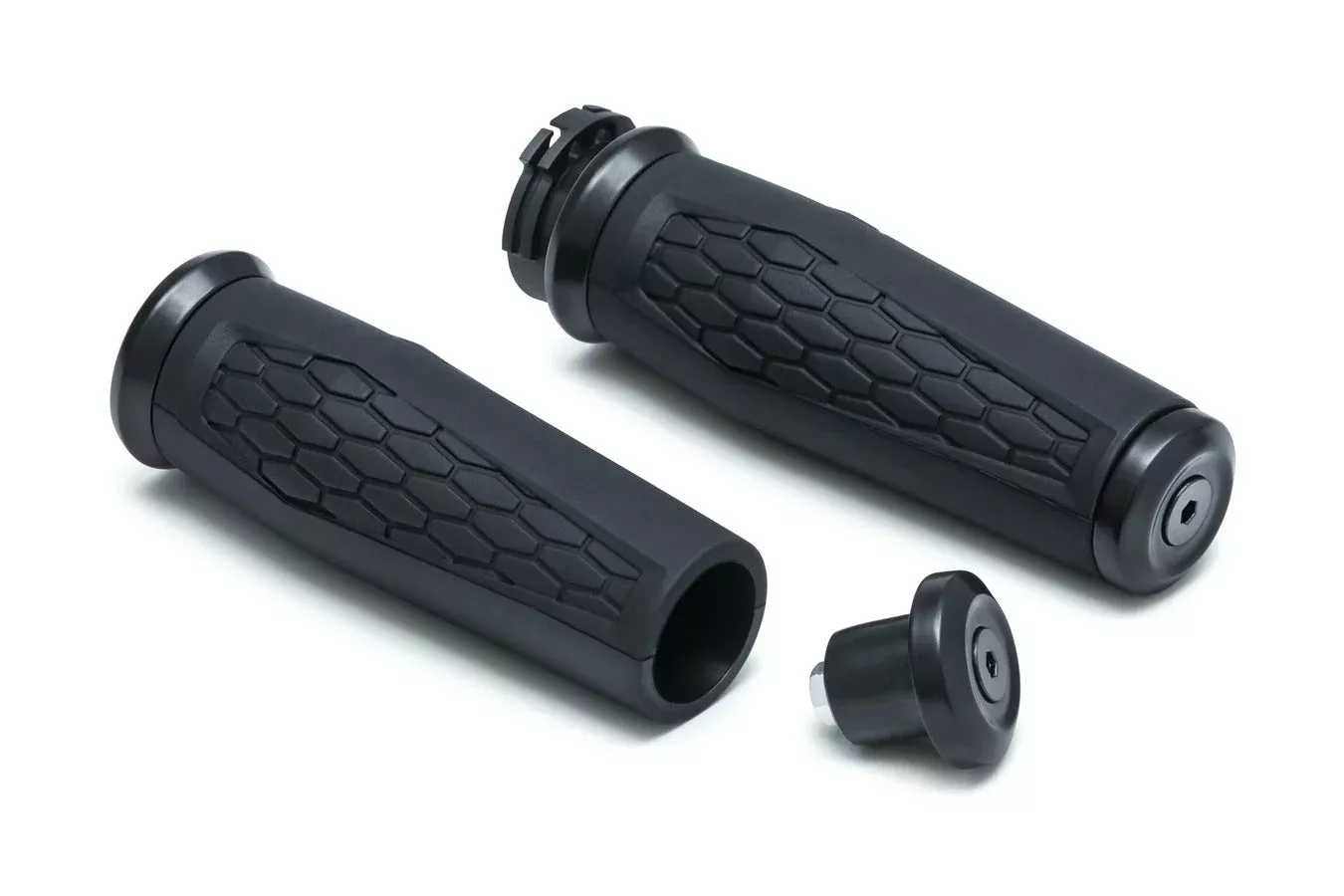 Kuryakyn 5921 Black 1" Hex Grips 96-19 Harley Dual Throttle Cable