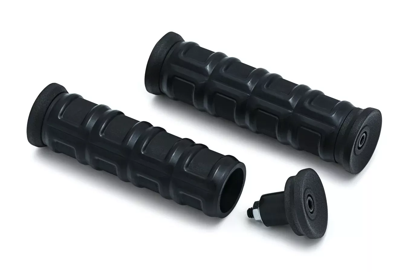 Kuryakyn 6679 Black Dillinger Grips EPDM Aluminum Universal 7/8" Handlebars Fit