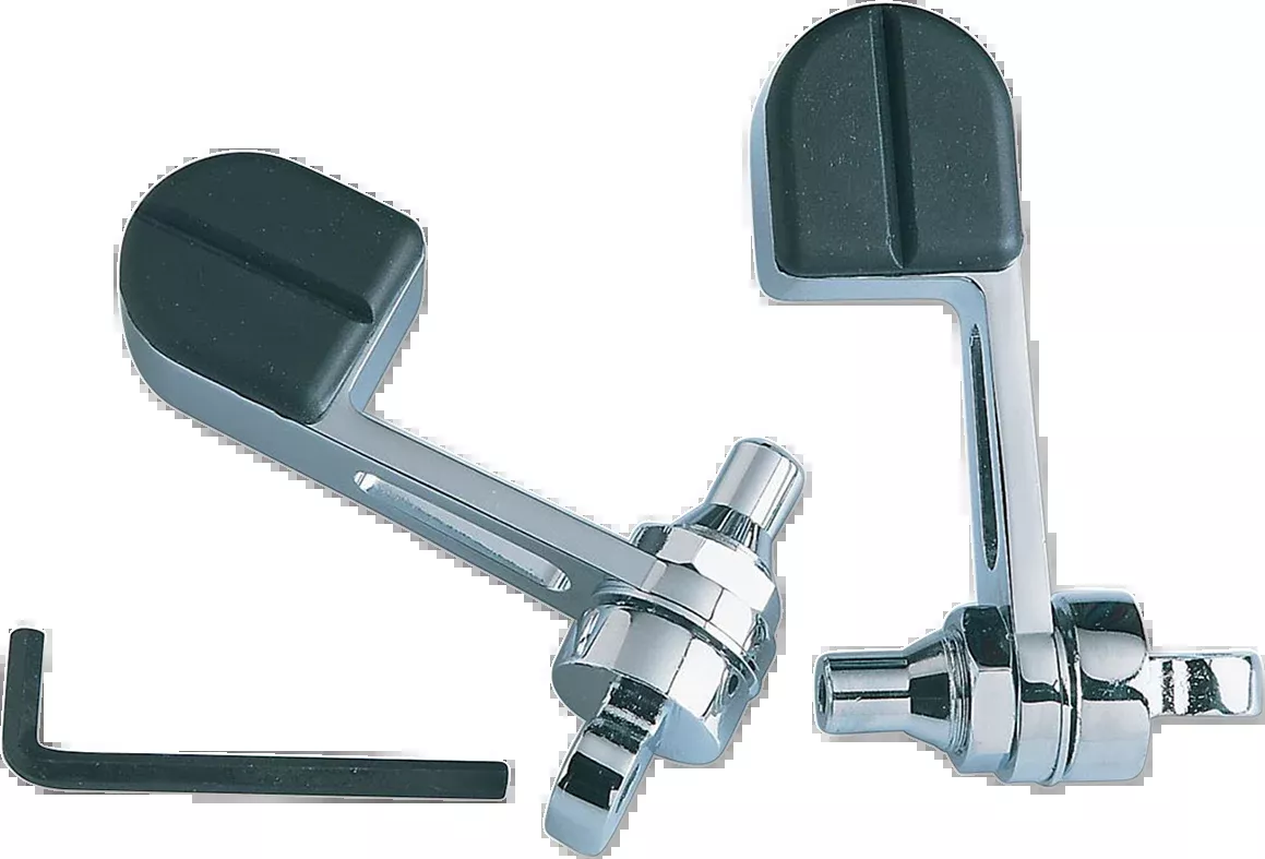 Kuryakyn 8074 Chrome ISO Pair Stirrup Heel Rest With Out Pegs Harley Davidson
