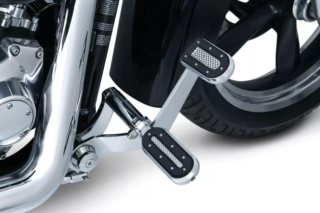 Kuryakyn Heavy Industry Brake Pedal Pad for Softail and Street Models -Chrome