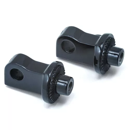 Kuryakyn Splined Peg Adapters for Harley Sportster - Gloss Black