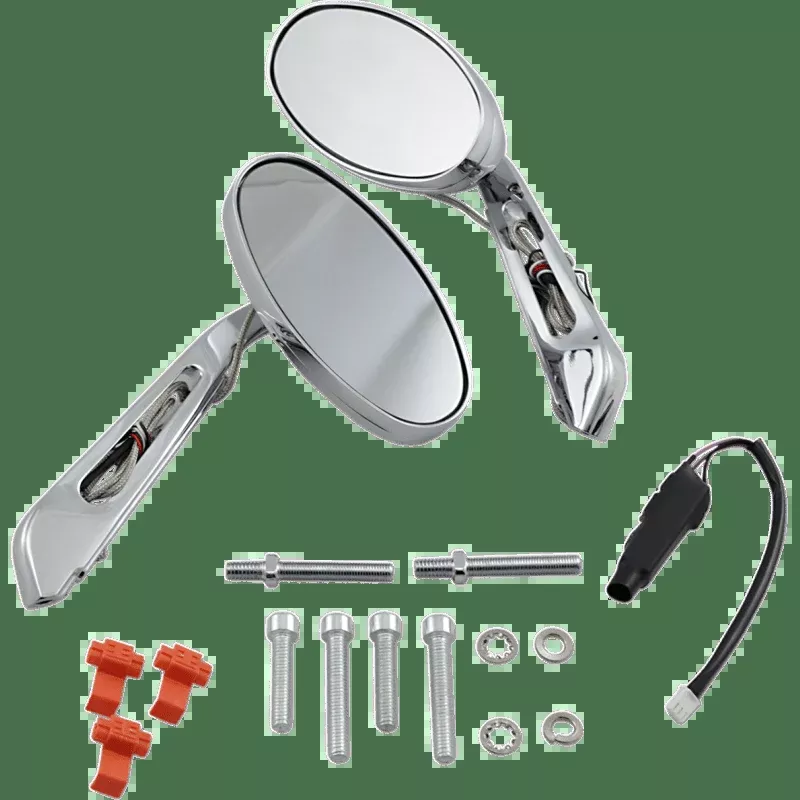 Kuryakyn Turn Signal Mirrors (PR) With Flat Glass PN 1431