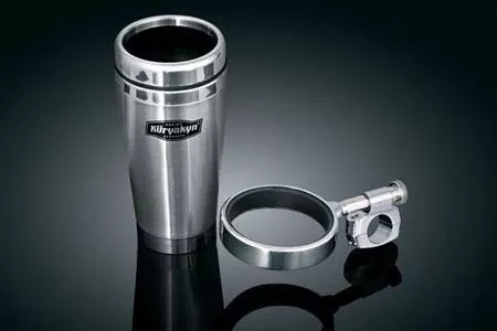 Kuryakyn Universal Cup/Drink Holder w/ Stainless Steel Mug for 1" Bars