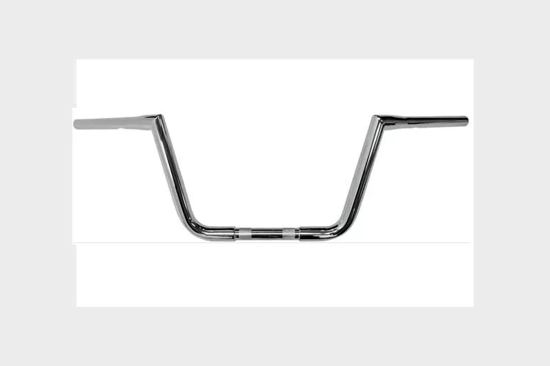 L.A. Choppers 10 inch Big Twin Peaks Ape Hangers - 1.25 inches for H-D Models without Fairing -Black