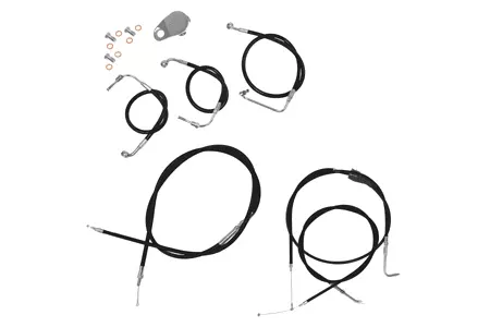 L.A. Choppers Cable Kit for '96-07 FLHR,'98-07 FLTR for use with 12"-14" Ape Hangers -Black